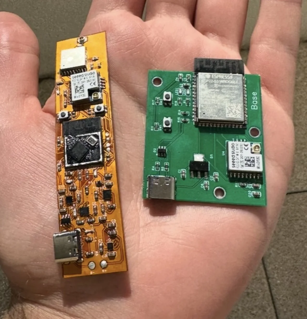 Flexible tracker PCB and receiver base prototypes